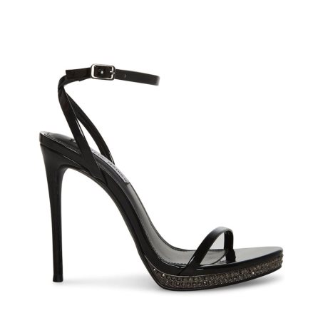 Sandalias Tacones Steve Madden Ari Charol Mujer Negras | ES HD4E1S